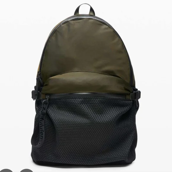 Lululemon Athletica Olive and Black Backpack Olive Green Mini Backpacks | lululemon main image 4